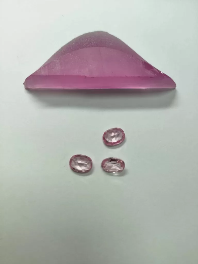 Radiant Strength 1x1cm Orange Pink Lab-Grown color Sapphire - Empowerment Gemstone